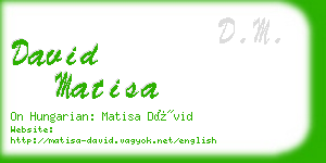 david matisa business card